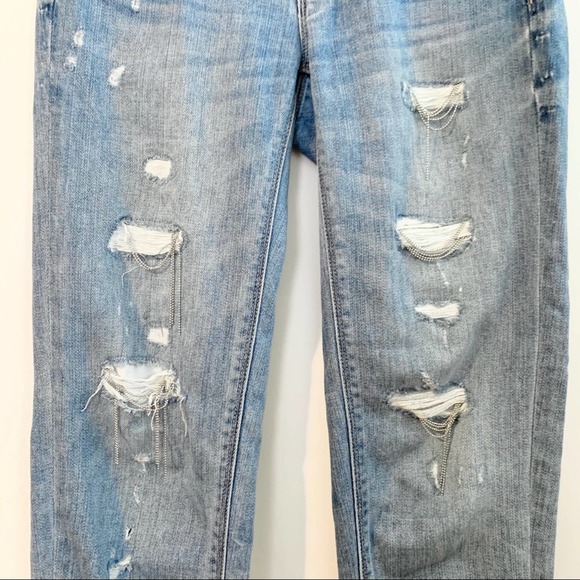 WHBM Destructed Girlfriend Jeans with Chains - Picture 5 of 12